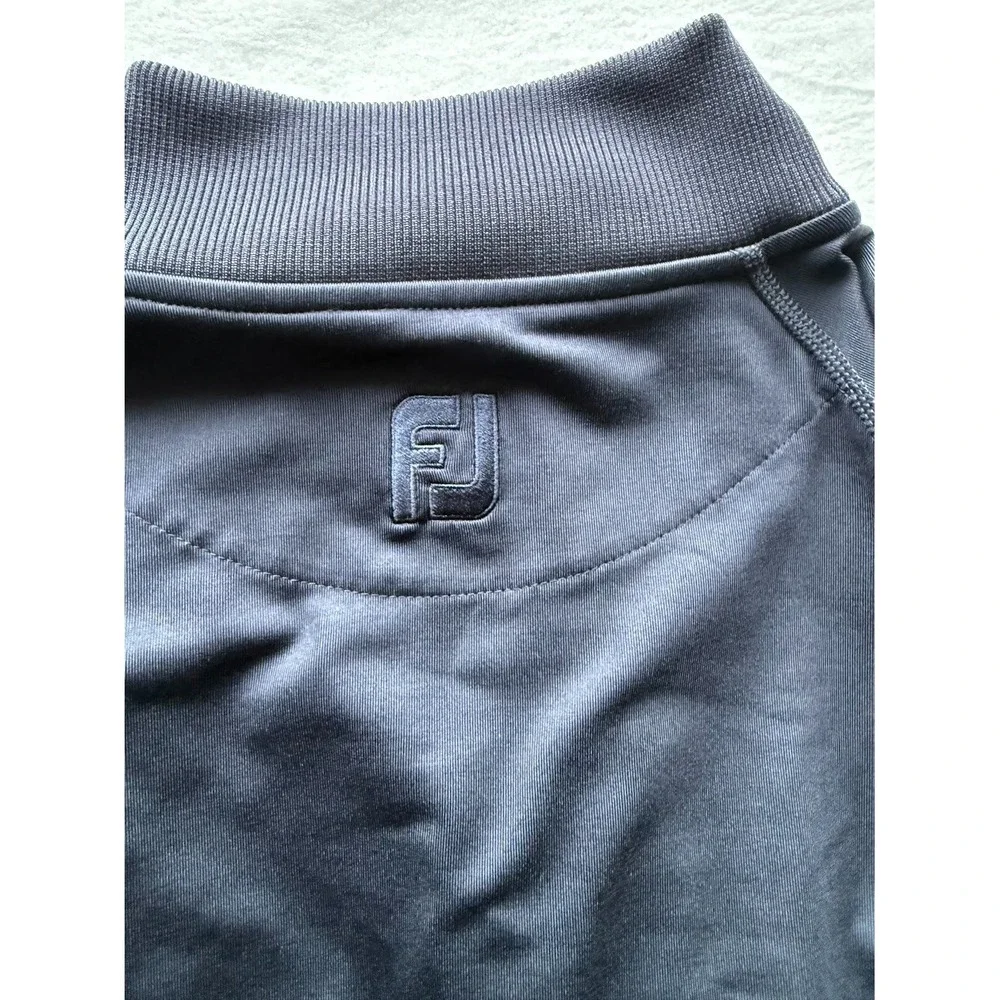 FootJoy Golf Pullover‎ Men M Blue 1/4 Zip Performance Stretch Logo Terra Cotta